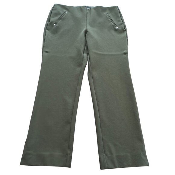 Chico's Pants Size 1 P Petite 8P Medium Olive Green Juliet Slimming Dress Pants - Picture 1 of 12